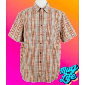 5.11 Tactical Series Shirt Mens Large Red Check Vented Hiking‎ Pockets Outdoor